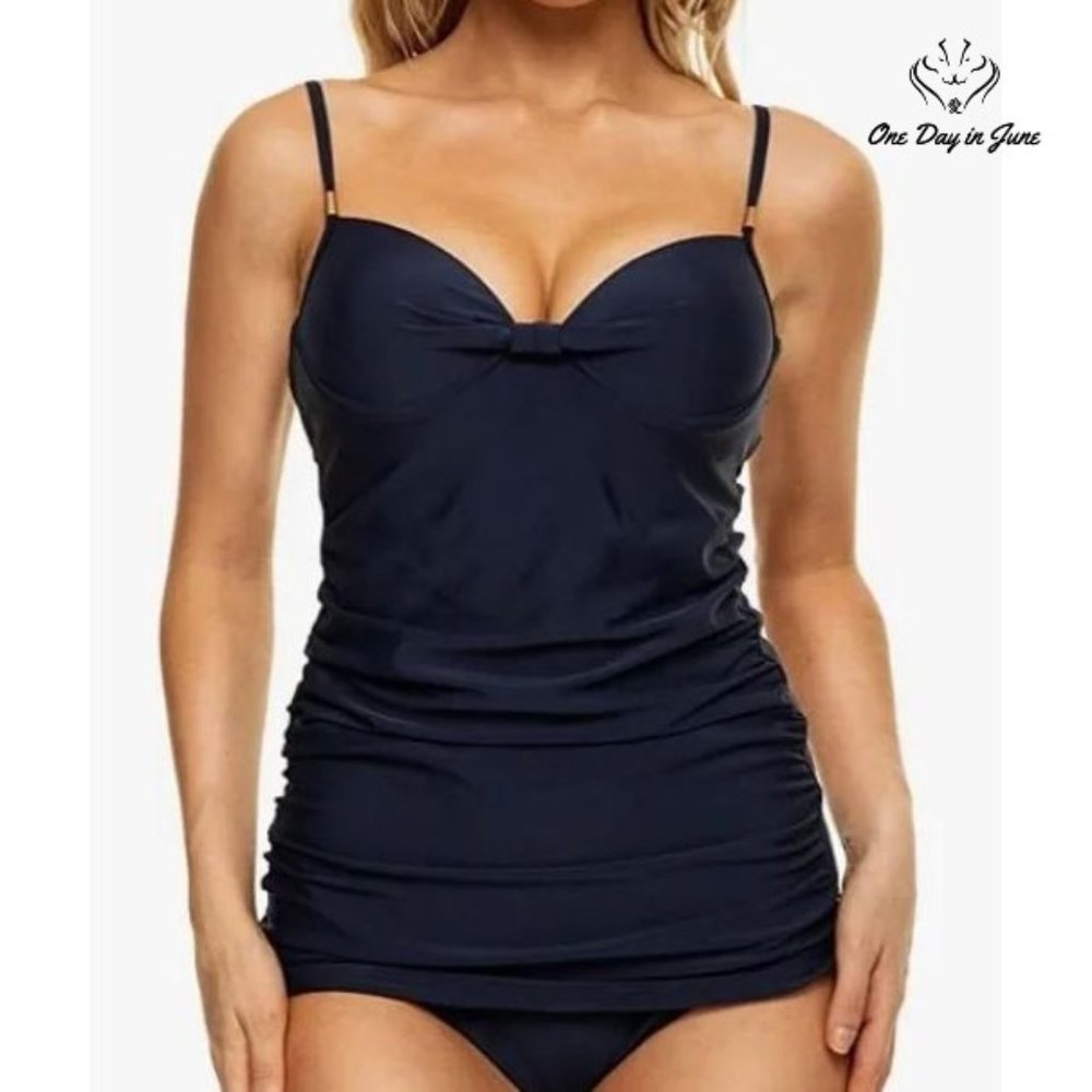 Peddney Spaghetti Strappy Tankini Swimsuit
